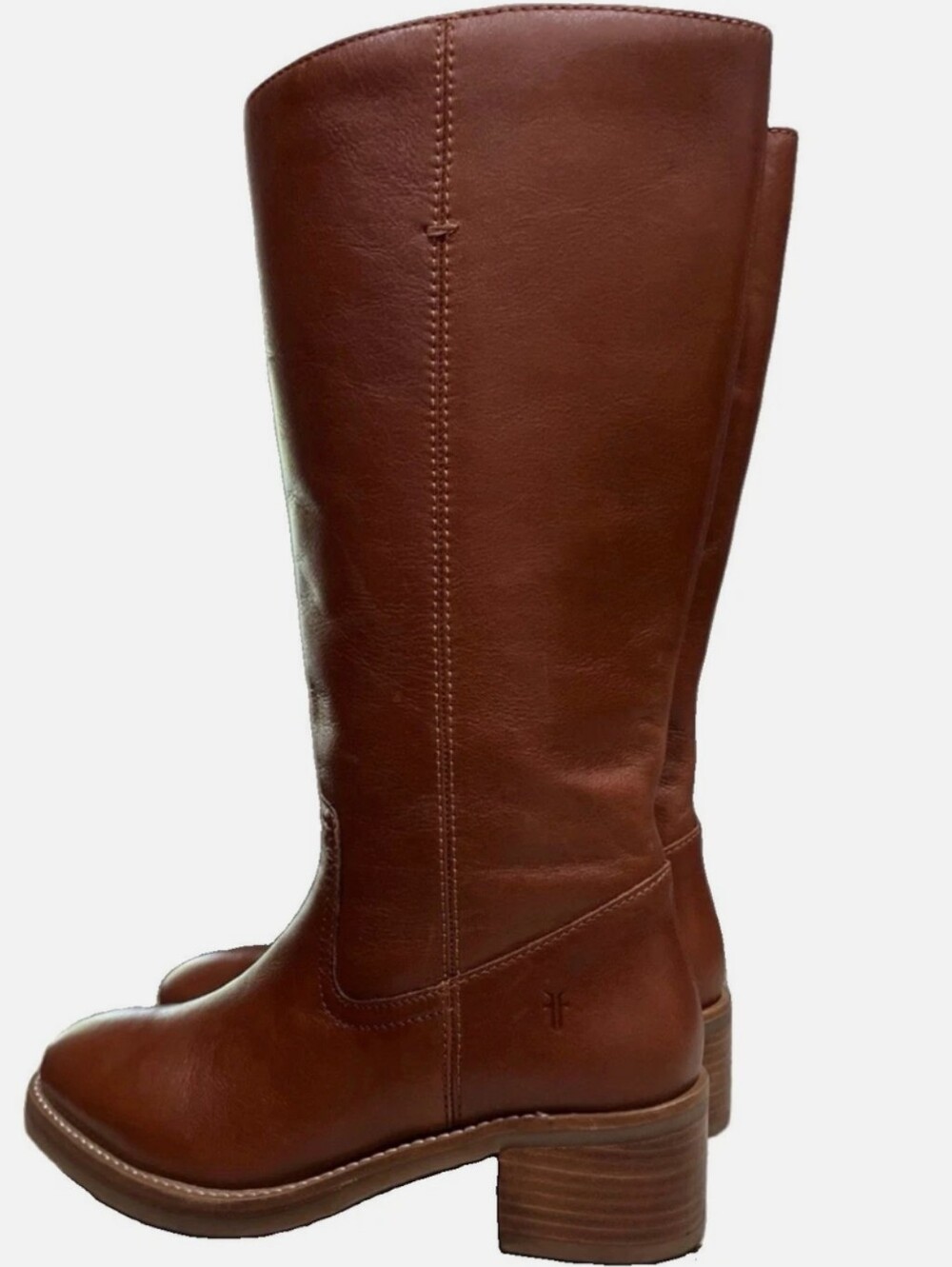 Frye Camryn Leather Pull On Tall Boot sz 7 in Cognac
